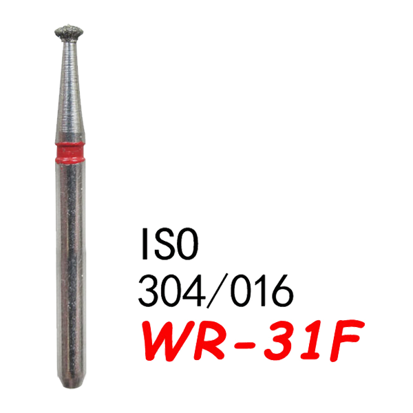 WR-31F Round Wheel & Barrel Diamond Burs - (50pcs in a box)
